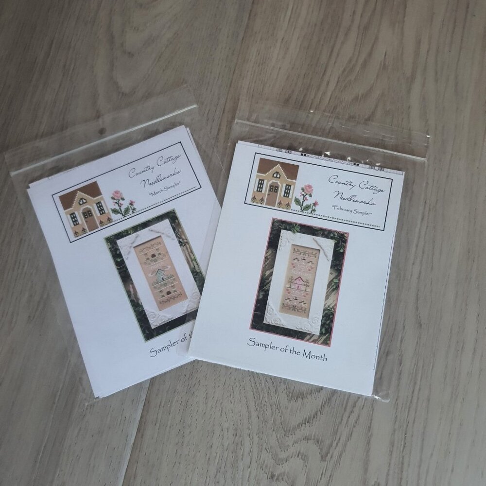 Country Cottage Needleworks February/March Sampler‎ Pattern Floss Cross Stitch